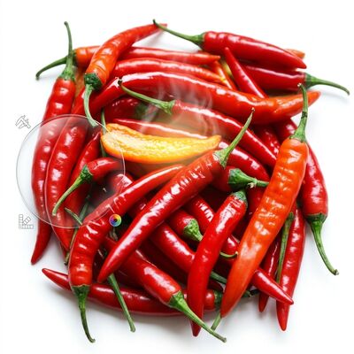Scherpe Aroma Gedroogde Rode Pepers Sterk Geurig Hele Peulen 4-7cm 5000-20000SHU Exportkwaliteit Bulk