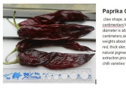 SHU500 droge Paprika Peppers Grade een Geheel Zoet Aroma van Spaanse peperspeulen