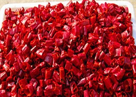 De vochtvrije Peper van Spaanse pepersring pungent crushed dried chili Gesorteerd
