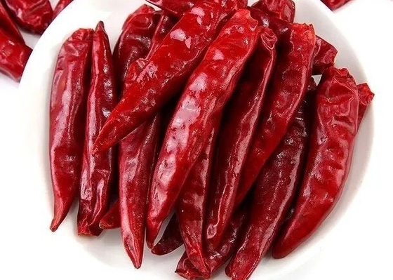 Authentieke 4-7 cm gedroogde hete Tianjin chilipepers lage onzuiverheid Verpakt in zakken van 10 kg of 25 kg