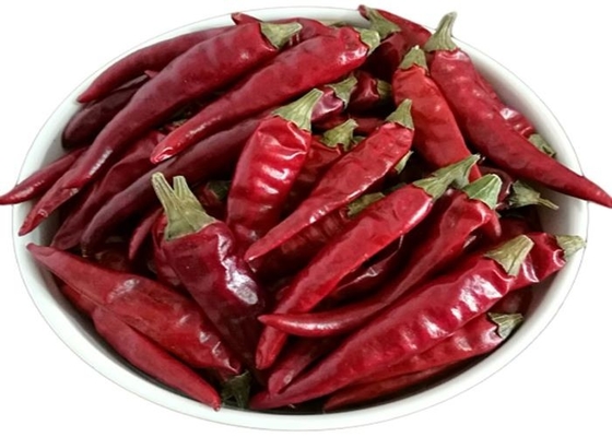 Warm 50 scherp gedroogde rode chilipepers 4 - 7 cm zon gedroogd 25 kg/zak